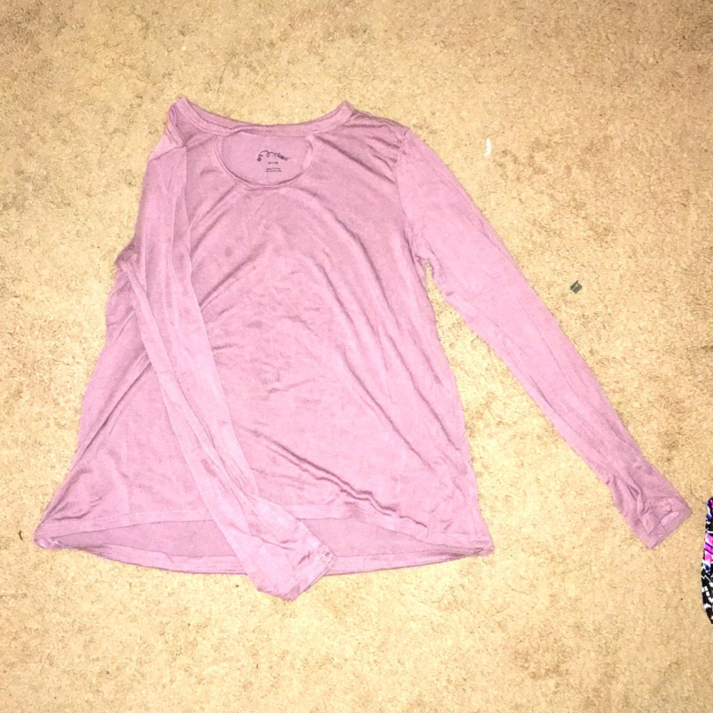 I am selling a purple cut at the chest T-shirt!